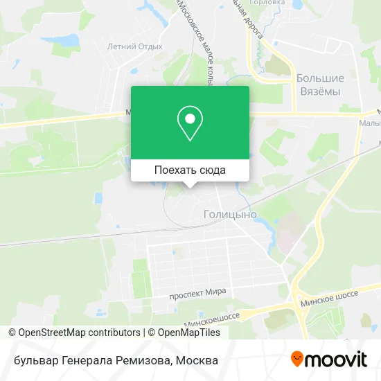 Карта бульвар Генерала Ремизова