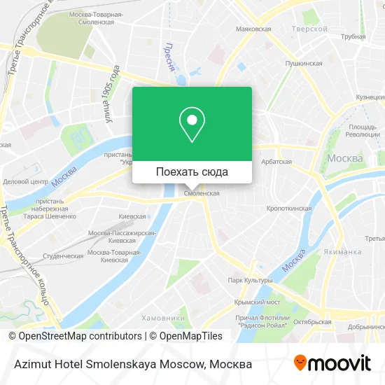 Карта Azimut Hotel Smolenskaya Moscow