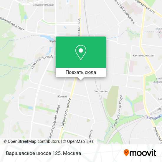 Карта Варшавское шоссе 125