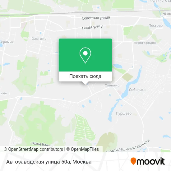 Карта Автозаводская улица 50а