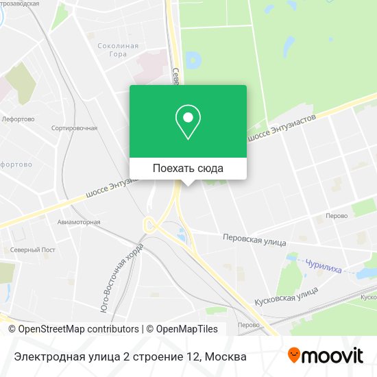 Карта Электродная улица 2 строение 12