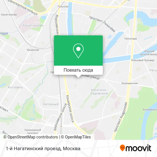 Карта 1-й Нагатинский проезд