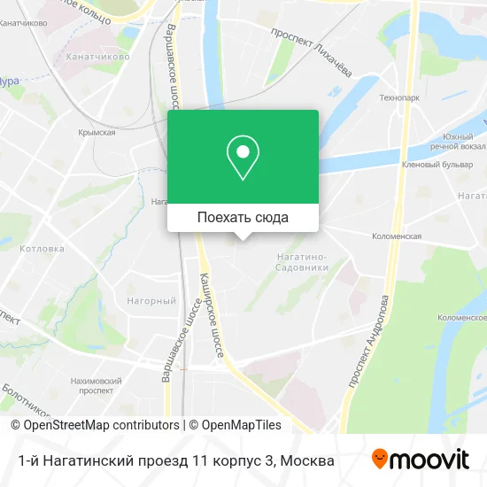 Карта 1-й Нагатинский проезд 11 корпус 3