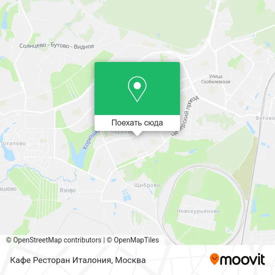 Карта Кафе Ресторан Италония