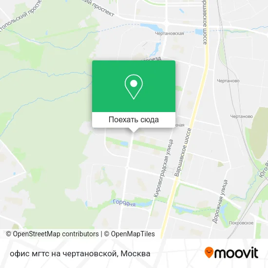 Карта офис мгтс на чертановской