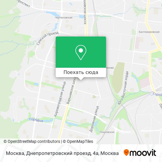 Карта Москва, Днепропетровский проезд, 4а