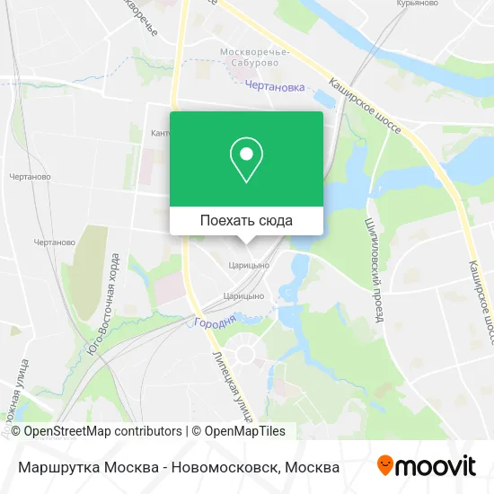 Карта Маршрутка Москва - Новомосковск
