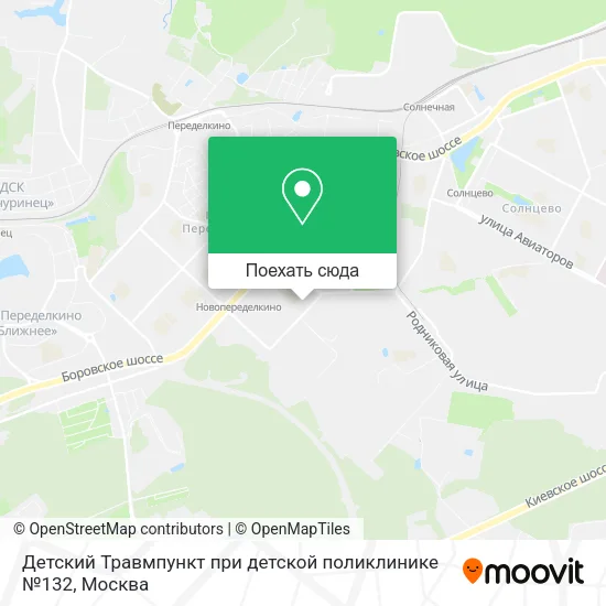 Карта Детский Травмпункт при детской поликлинике №132