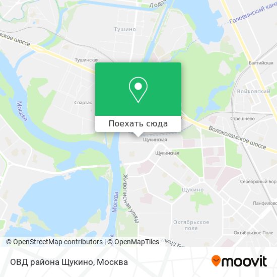 Карта ОВД района Щукино