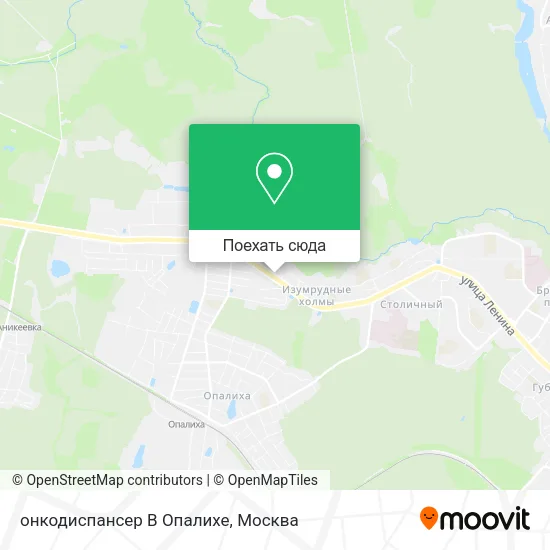 Карта онкодиспансер В Опалихе