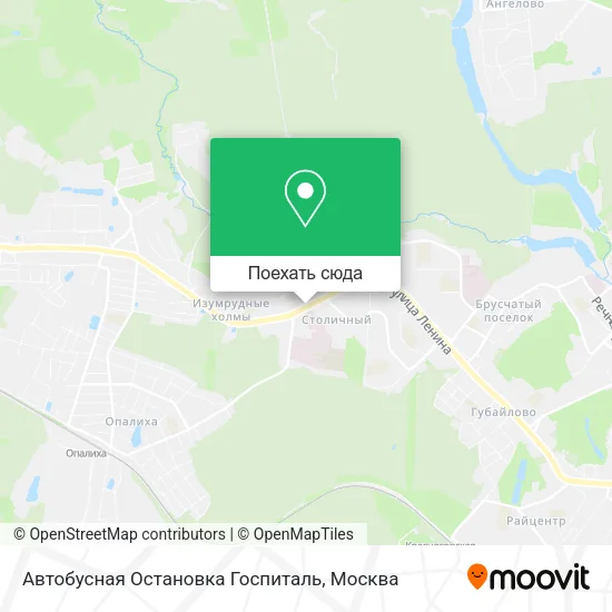 Карта Автобусная Остановка Госпиталь