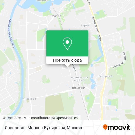 Карта Савелово - Москва-Бутырская