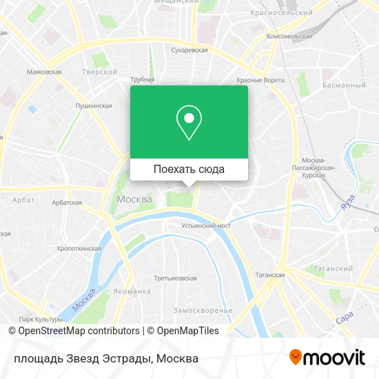 Карта площадь Звезд Эстрады
