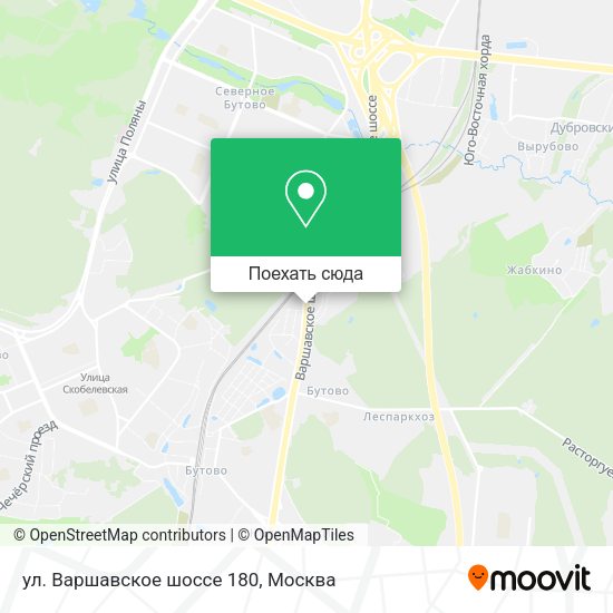 Карта ул. Варшавское шоссе 180