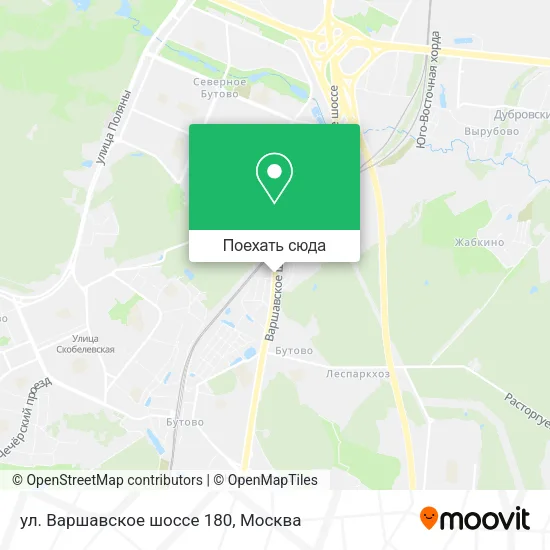 Карта ул. Варшавское шоссе 180
