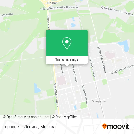 Карта проспект Ленина