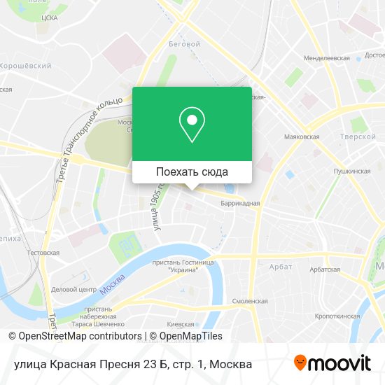 Карта улица Красная Пресня 23 Б, стр. 1