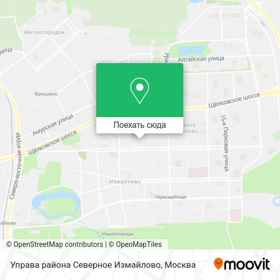 Карта Управа района Северное Измайлово