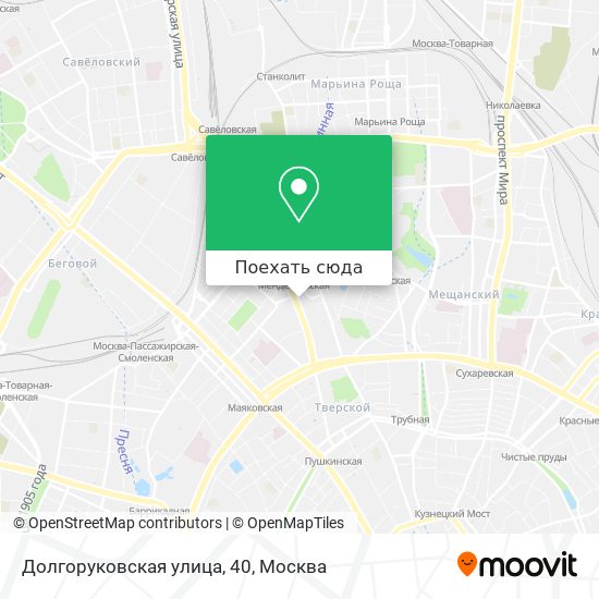 Карта Долгоруковская улица, 40
