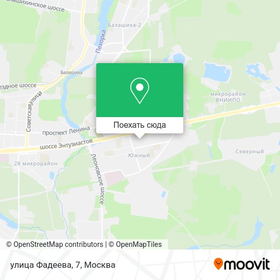 Карта улица Фадеева, 7