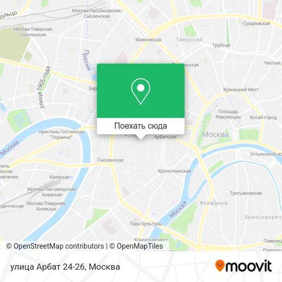 Карта улица Арбат 24-26