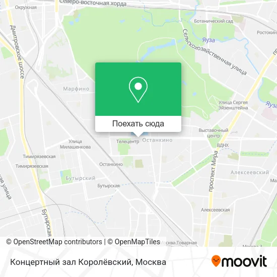 Карта Концертный зал Королёвский