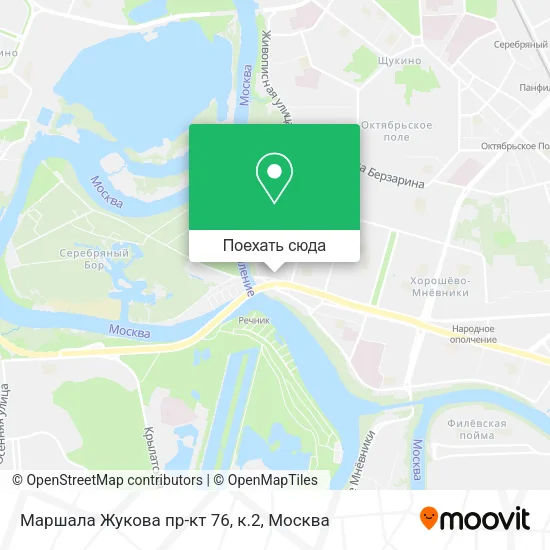 Карта Маршала Жукова пр-кт 76, к.2