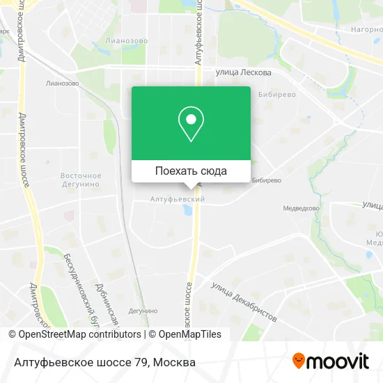 Карта Алтуфьевское шоссе 79