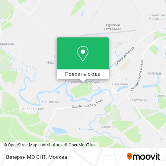 Карта Ветеран МО СНТ