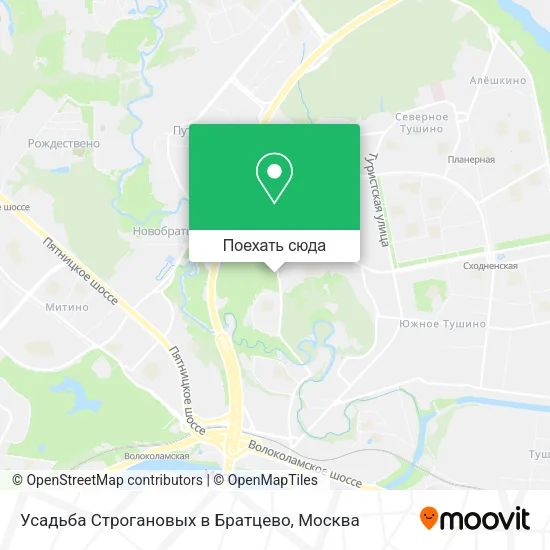 Карта Усадьба Строгановых в Братцево