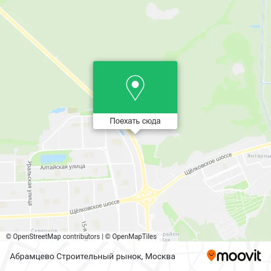 Карта Абрамцево Строительный рынок