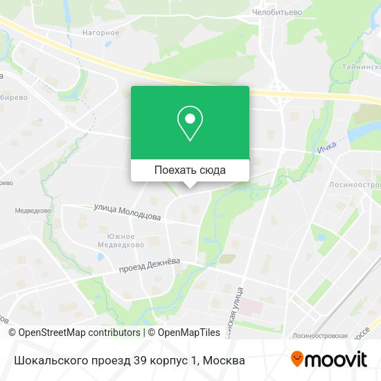 Карта Шокальского проезд 39 корпус 1