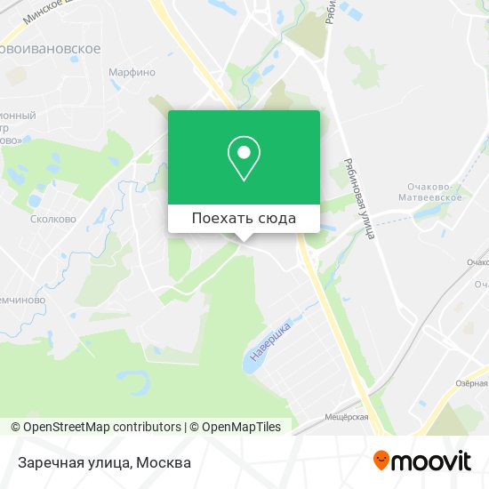 Карта Заречная улица
