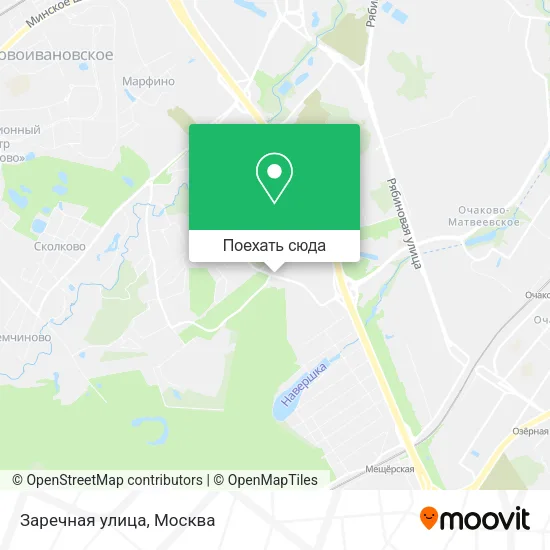 Карта Заречная улица
