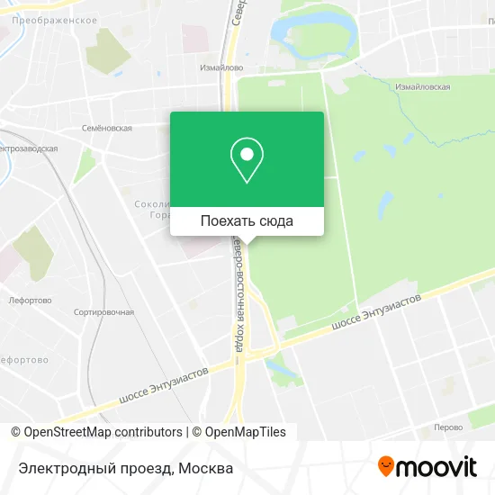 Карта Электродный проезд