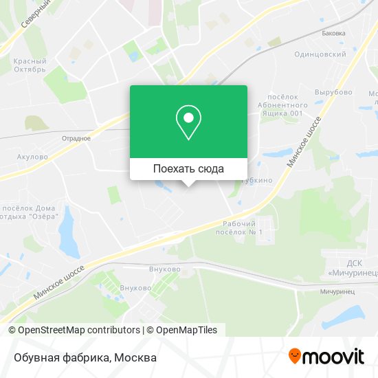Карта Обувная фабрика
