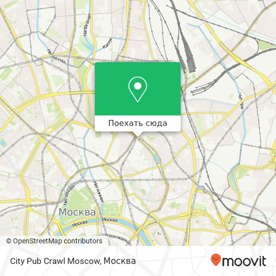 Карта City Pub Crawl Moscow