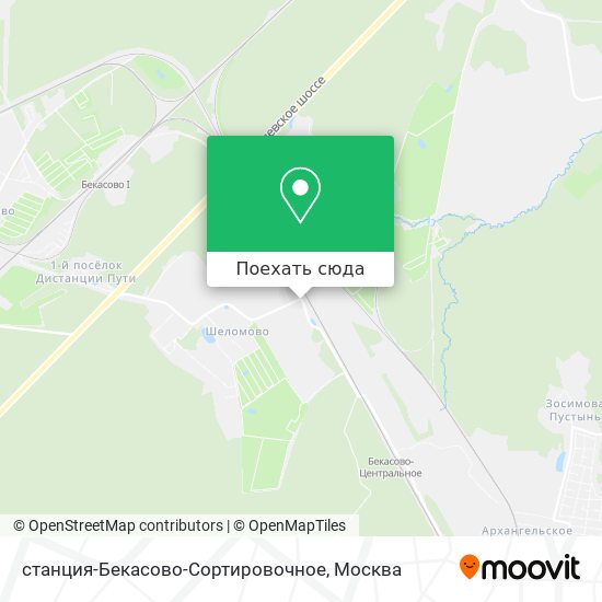 Карта станция-Бекасово-Сортировочное