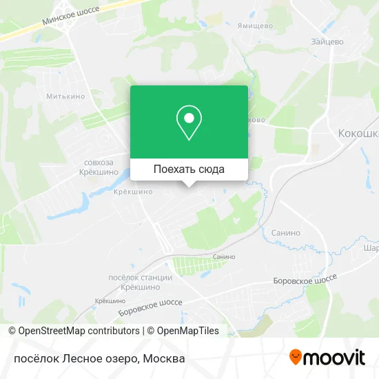 Карта посёлок Лесное озеро