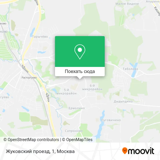Карта Жуковский проезд, 1