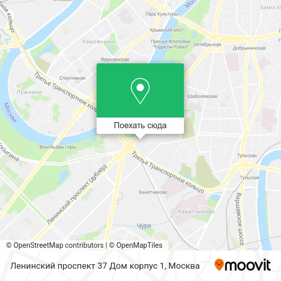 Карта Ленинский проспект 37 Дом корпус 1