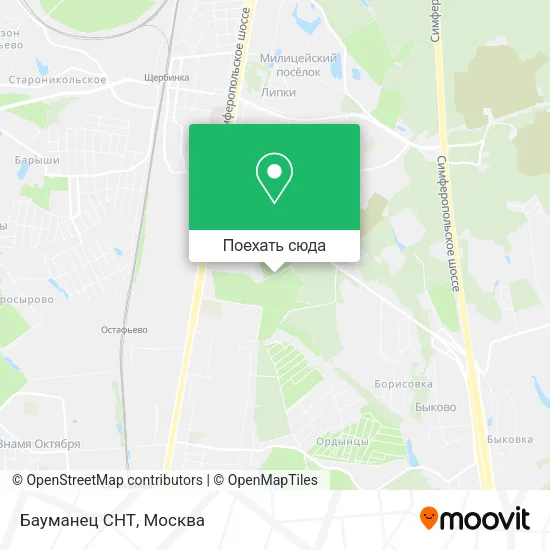 Карта Бауманец СНТ