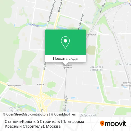 Карта Станция-Красный Строитель (Платформа Красный Строитель)