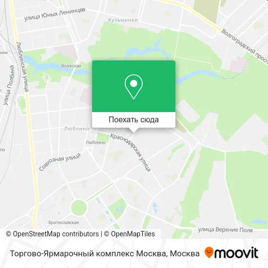 Карта Торгово-Ярмарочный комплекс Москва