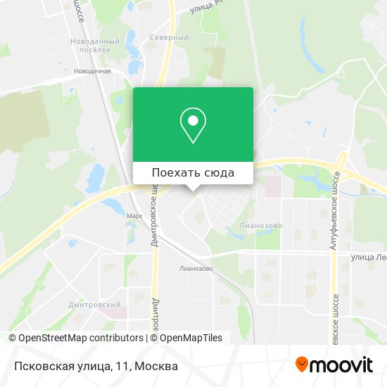 Карта Псковская улица, 11