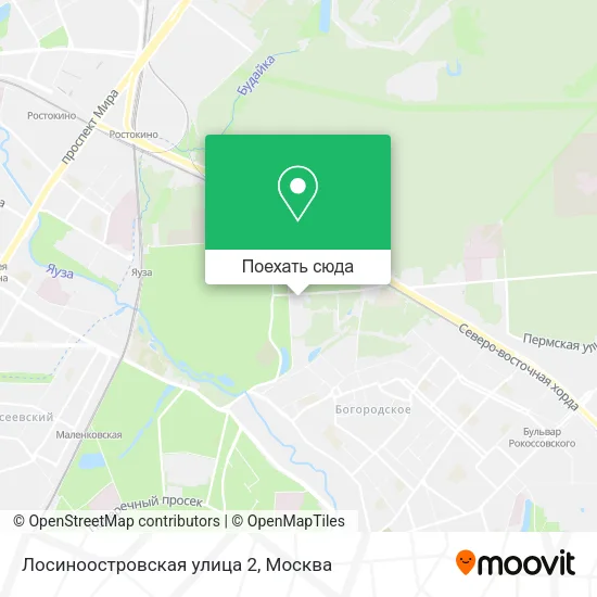 Карта Лосиноостровская улица 2
