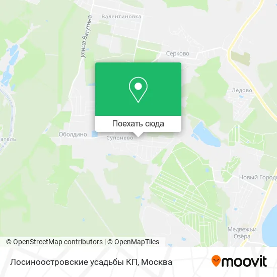 Карта Лосиноостровские усадьбы КП