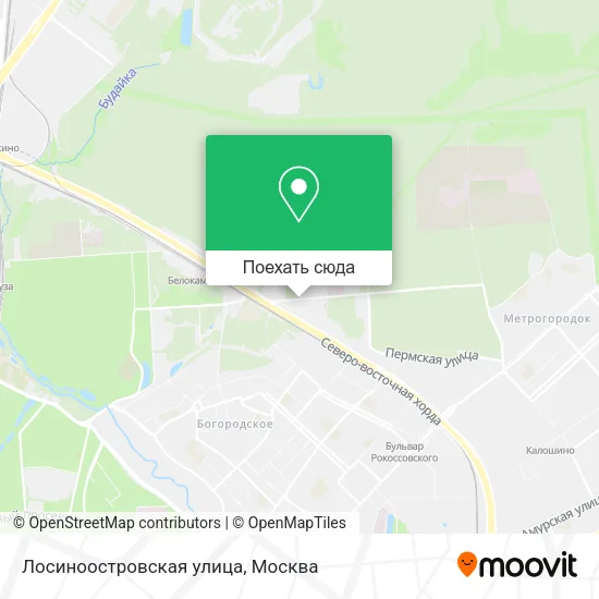 Карта Лосиноостровская улица