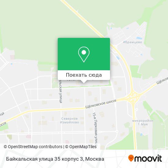 Карта Байкальская улица 35 корпус 3