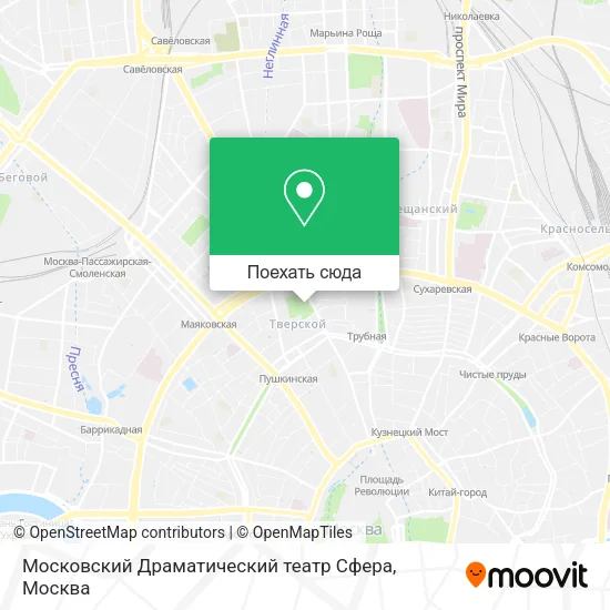 Карта Московский Драматический театр Сфера